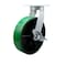 Service Caster 12'' Heavy Duty Green Poly on Cast Iron Caster with Brake and Swivel Lock CRAN-SCC-KP92S1230-PUR-GB-SLB-BSL - alternate 1